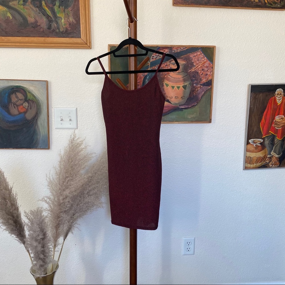 Metallic Knit Mini Dress - Picture 3 of 8